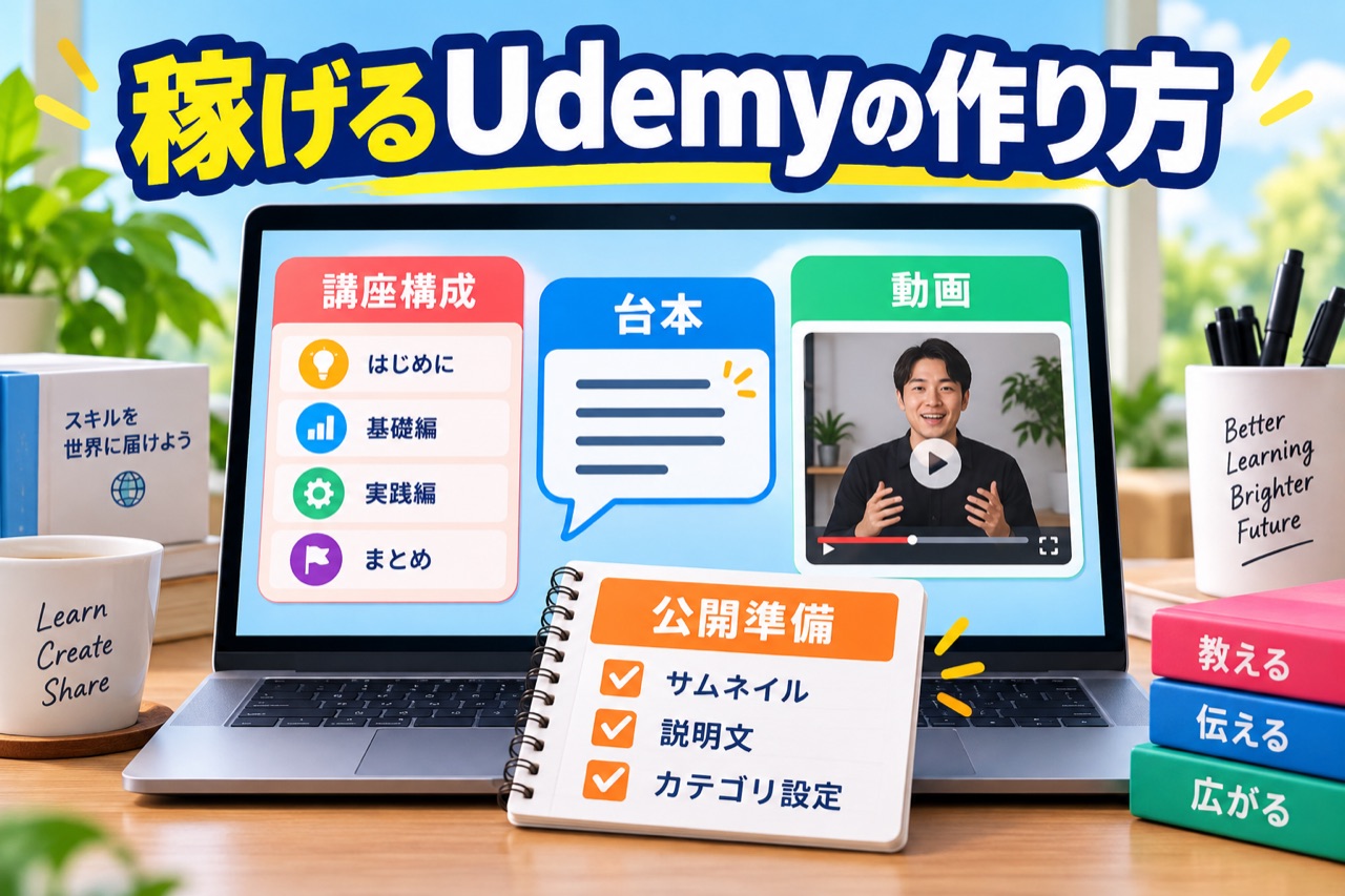 稼げるUdemyの作り方