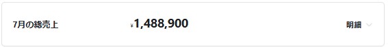 月間売上 1,488,900円